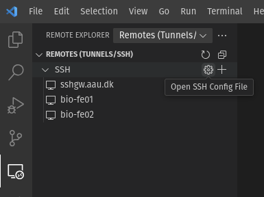 Edit SSH config